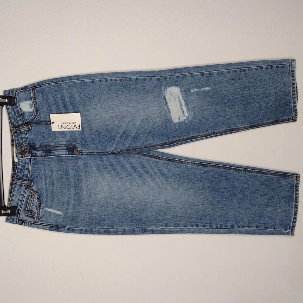 NWT EVIDNT Women's Malibu Girlfriend/Distressed Jeans Size 28